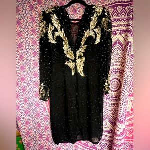 Vintage black cocktail dress for a night out!